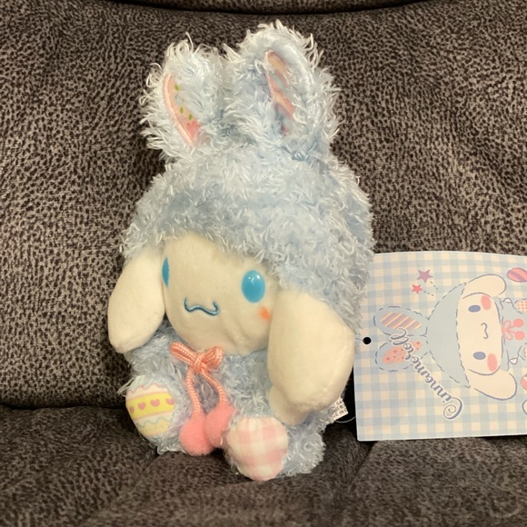Fuzzy Cinnamoroll x Rabbit Cosplay Plush Keychain (5.5”) - Picture 3 of 8
